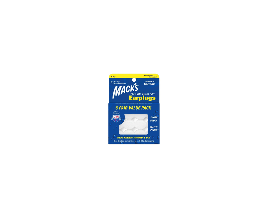 715 Mack’s Multi-Purpose Silicone Ear Plugs (22 dB) 6 Pairs - Image 1