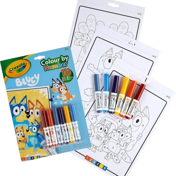 Colour By Numbers Bluey