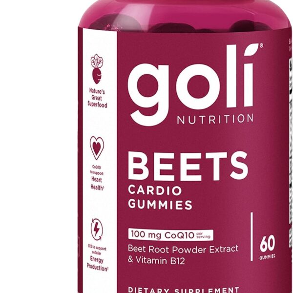 GOLI NUTRITION BEETS CARDIO GUMMIES BEET ROOT POWDER EXTRACT & VITAMIN B 12