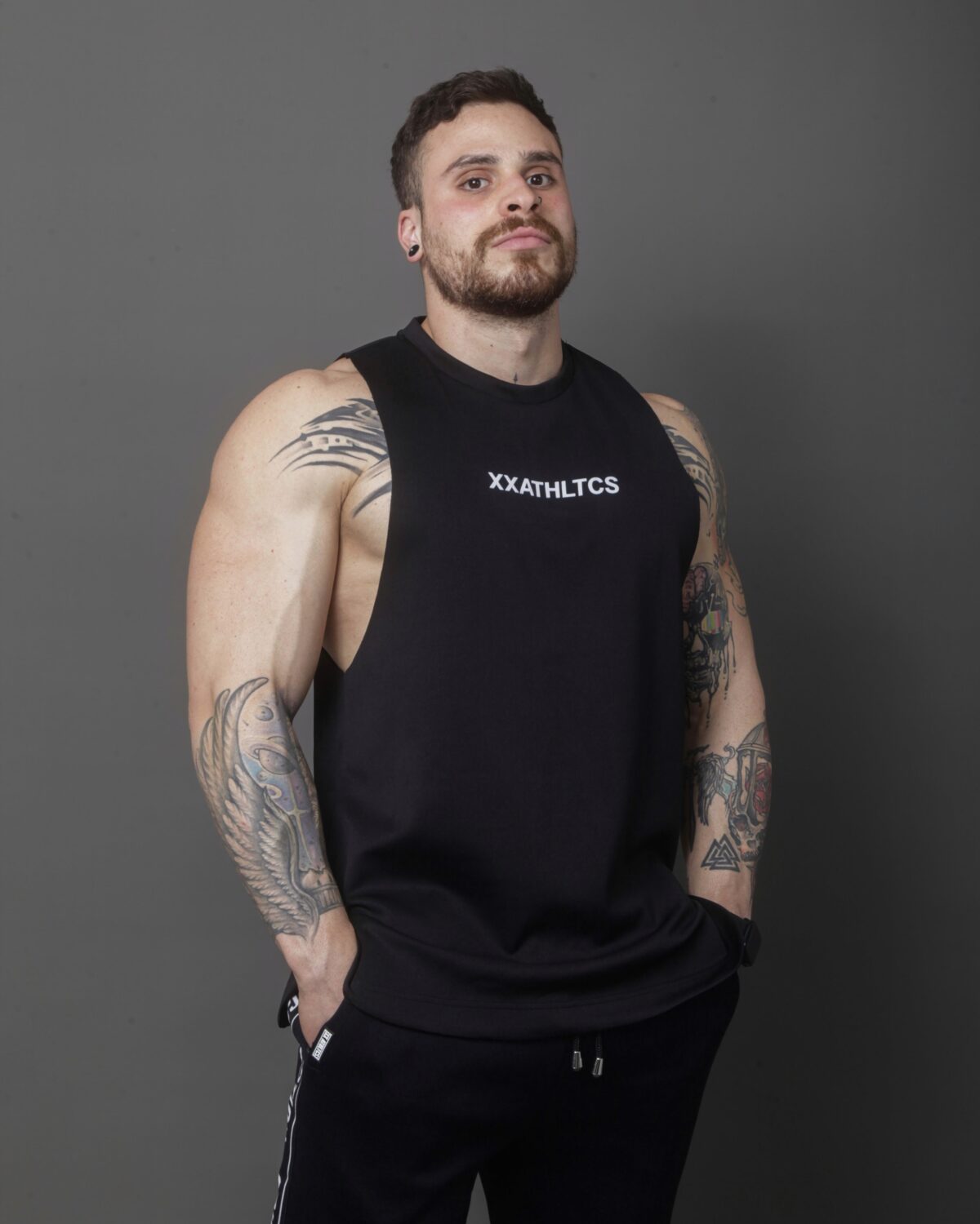 XXATHLTCS Oversized Fit Tank Top - Black