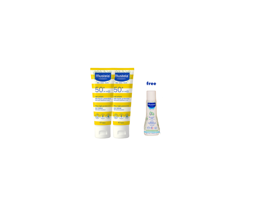 752 Very High Protection Sun Lotion SPF 50 Buy 2 Get Free Mustela - Image 1