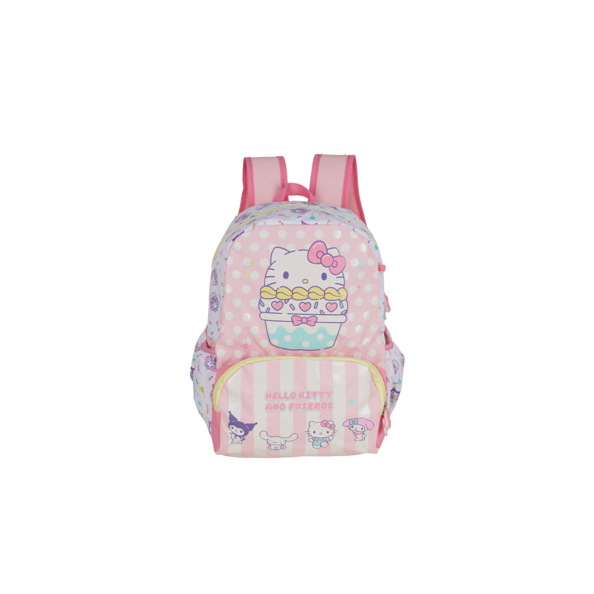 Backpack 1 Part and 2 Side Pockets and 1 Front Pocket 13" Hello Kitty#RM25-HK801-3150