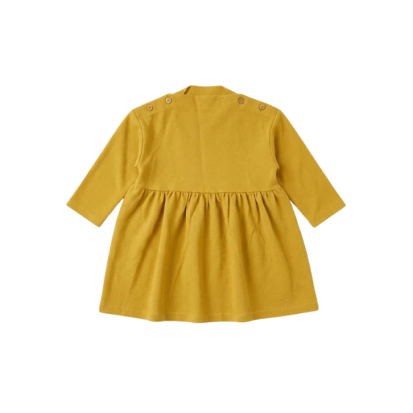 Zara Baby Girls Mustard Long Sleeves Dress
