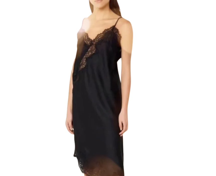 8 Satin Lace Slip Dress - Image 1