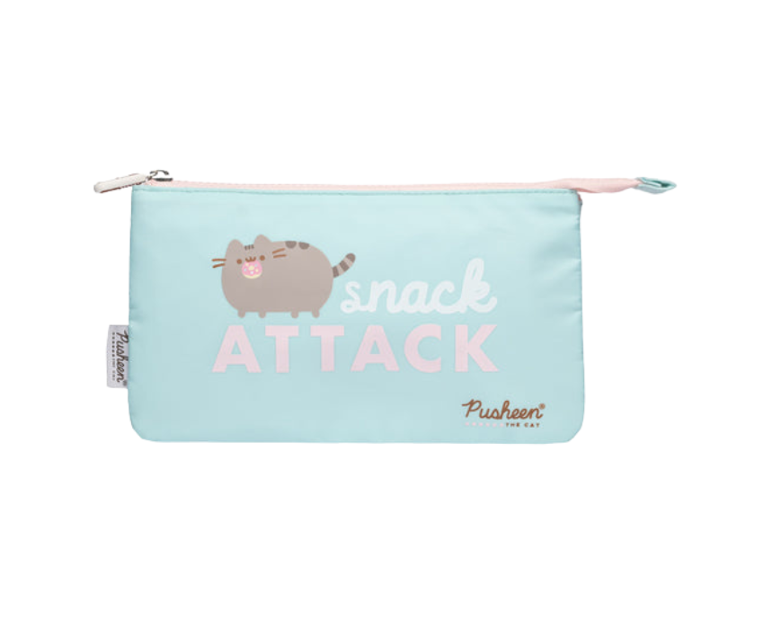8 Pusheen Foodie Triple Zip Pencil Case - Image 1