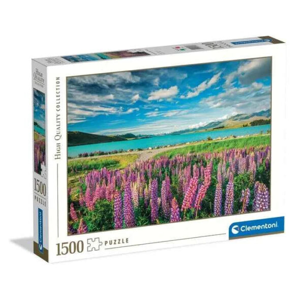 Lupins at Lake Tekapo 1500 Piece Jigsaw Puzzle