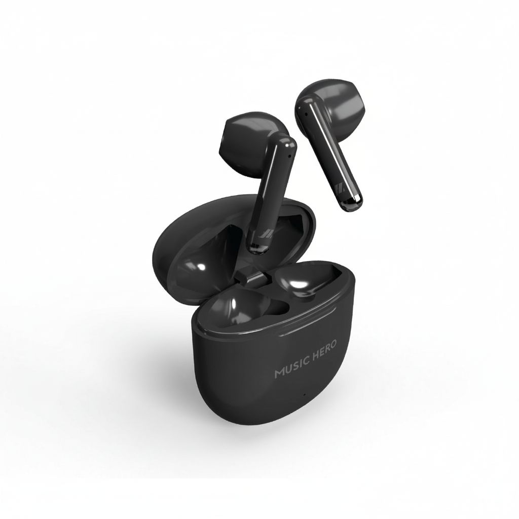 8018417407451 Wireless Earbuds TWS with 300mAh Charging Case, Touch Controls #MHTWSNUBOXBTK