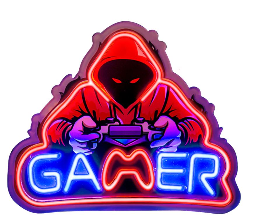 8018417516542 LED Neon Gamer Light, Decorative USB Lamp #LUNEONGAMER