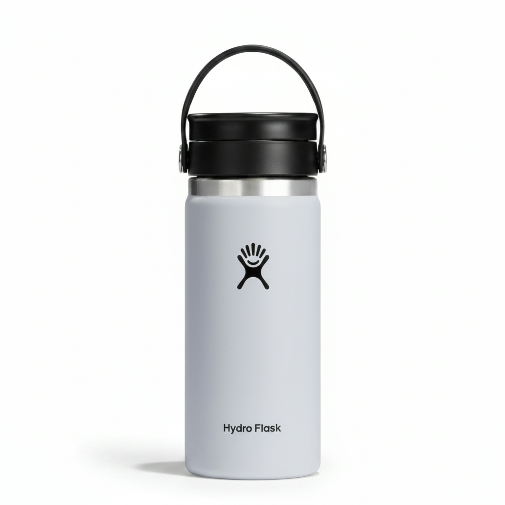 810911030085 MUG WIDE MOUTH WITH FLEX SIP LID , 473ML , WHITE COLOR #W16BCX110