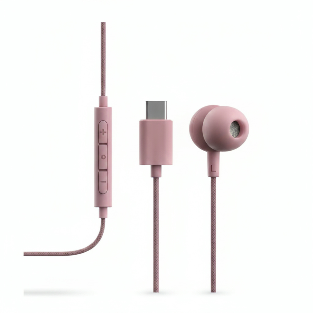 817427035887-1 Wired Earphone with Type-c Port Sudio V3 Pink#V3PNK