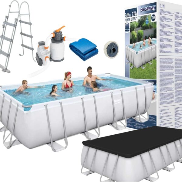 Power Steel Rectangular Pool Set 549x274x122cm