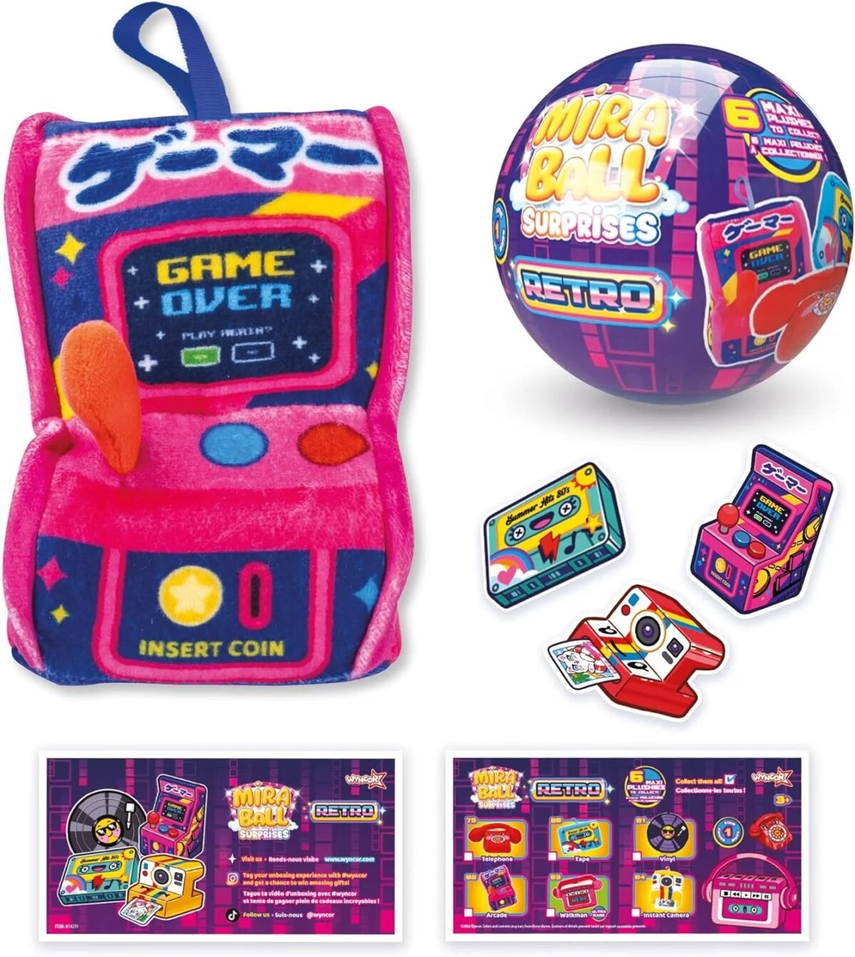 Miraball Surprises Retro, Assorted Characters - Surprise Unboxing Fun, 3 in 1