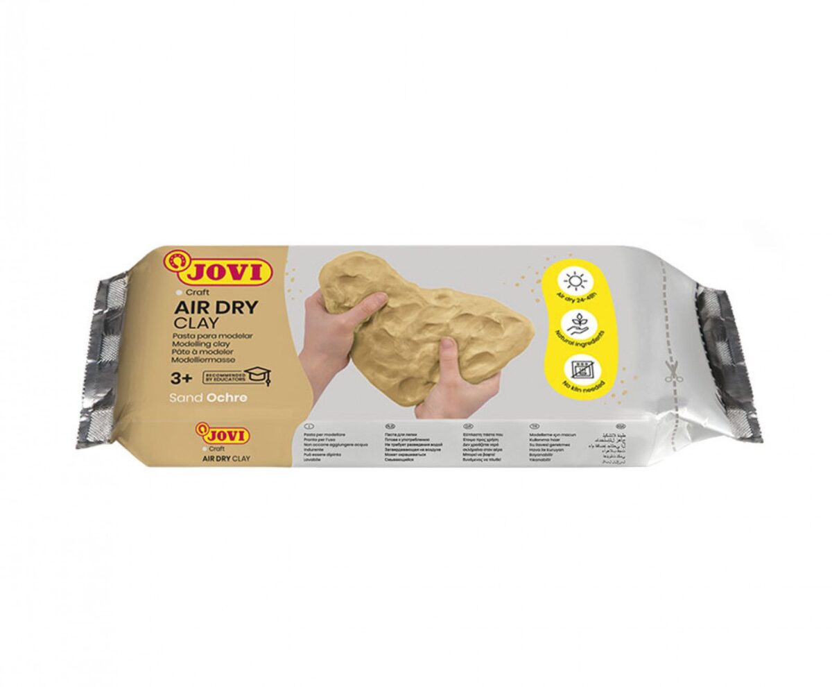 8412027034593 Modeling Clay 500G Air Dry Ochre#0085O