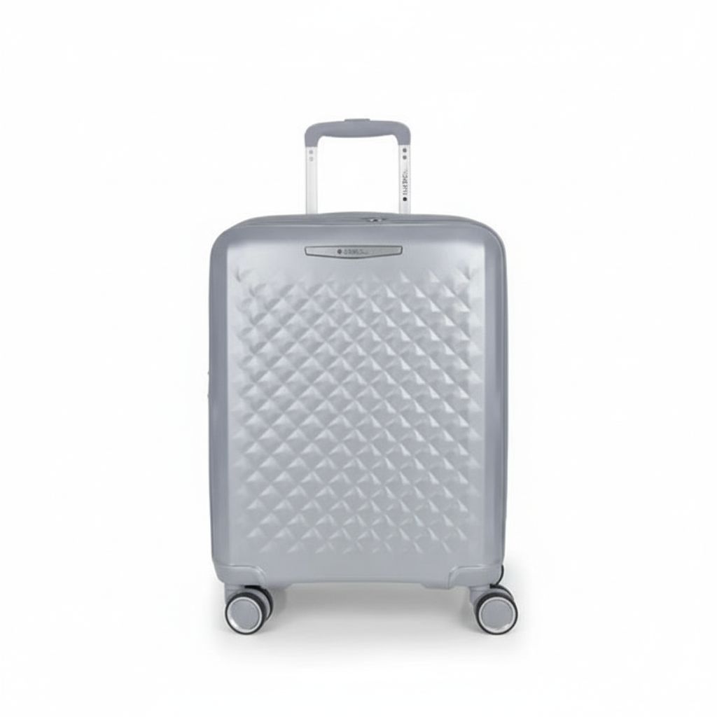 8425126251945 Travel Trolley Luggage Bag Small Silver Queens 40X54X22Cm 47.9L#125001/125022-022