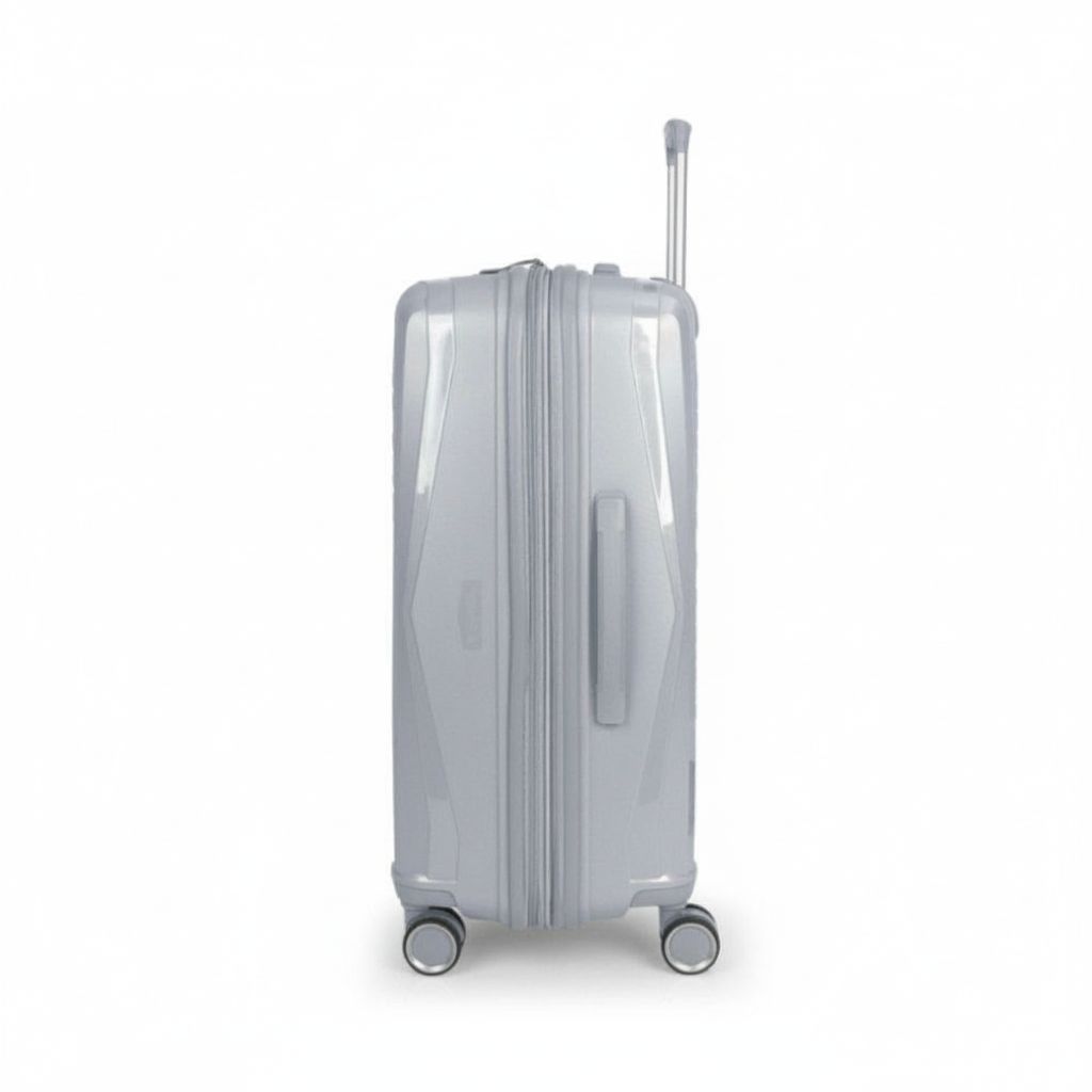 8425126252003 Travel Trolley Luggage Bag Medium Silver Queens 44X64.5X28Cm 80.2L#125001/046-022