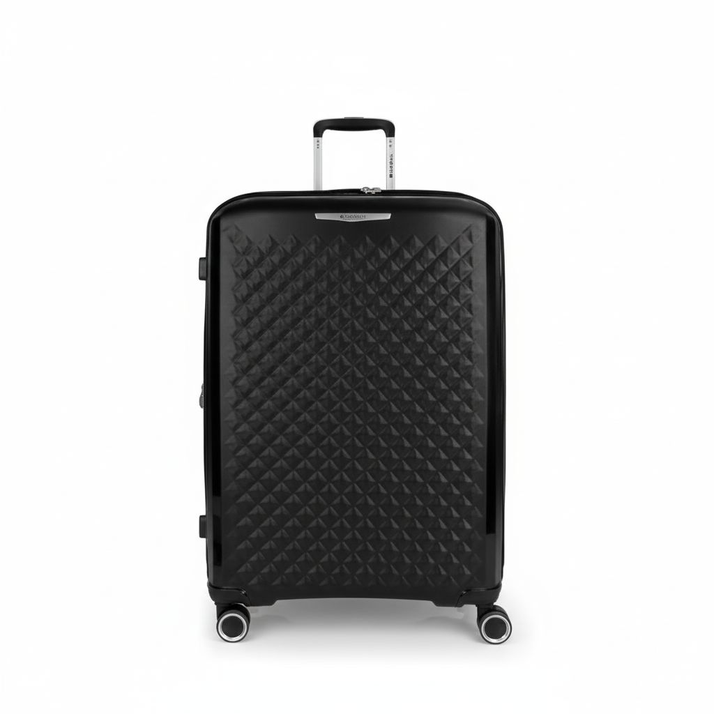 8425126252041 Travel Trolley Luggage Bag Large Black Queens 51X75X31Cm 120.2L#125001/1250147-001