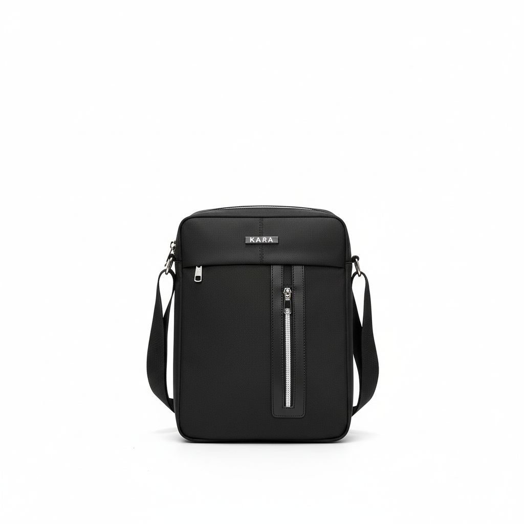 8425126259286 Shoulder Bag 2 Compartments Black Darek Everyday Crossbody 20X25X8Cm#546412
