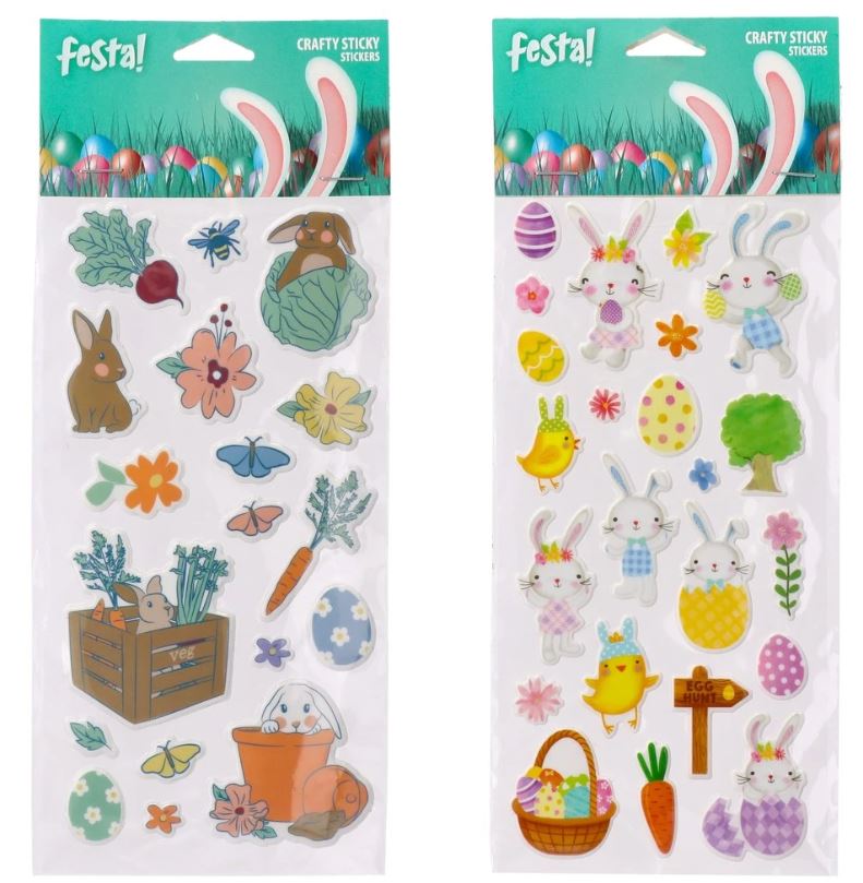 8600828333841 Sticky Hop Stickers Easter Party Mix 18 Pcs#157014