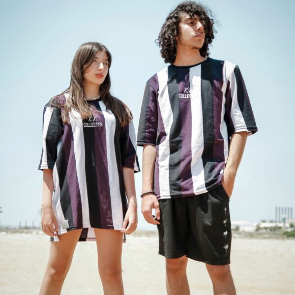 Striped Tee - Sweet Aubergine