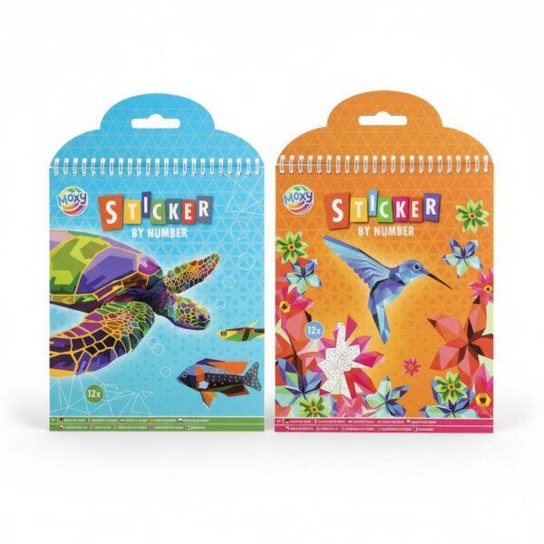 Sticker By Number Book Animals 12 Design 24x20Cm #100113