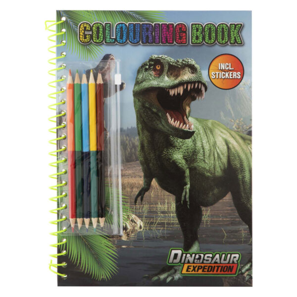 Colouring Book Dino Expedition A4 30Sh 5 Pencils #130003