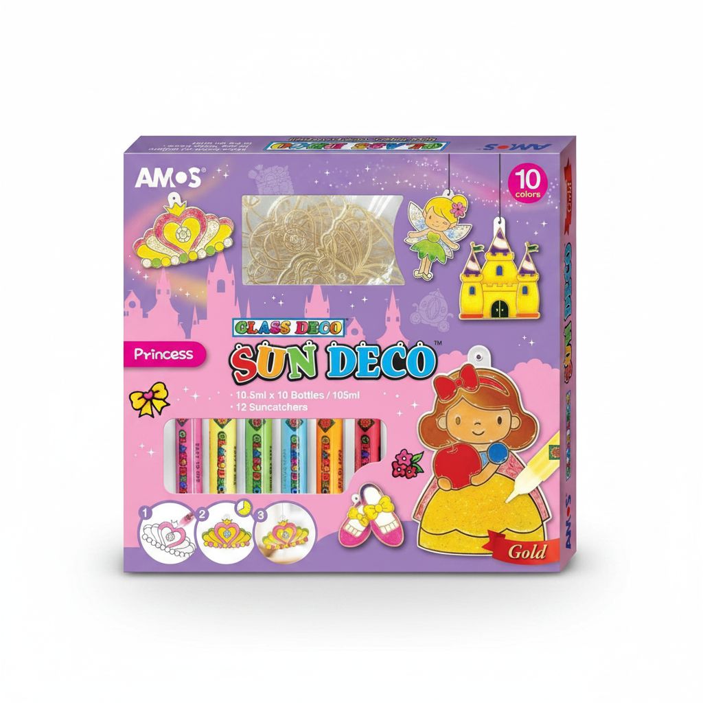 8802946511587 Sun Deco Princess 10.5 ml x 10 Colours#Sd10P10-P