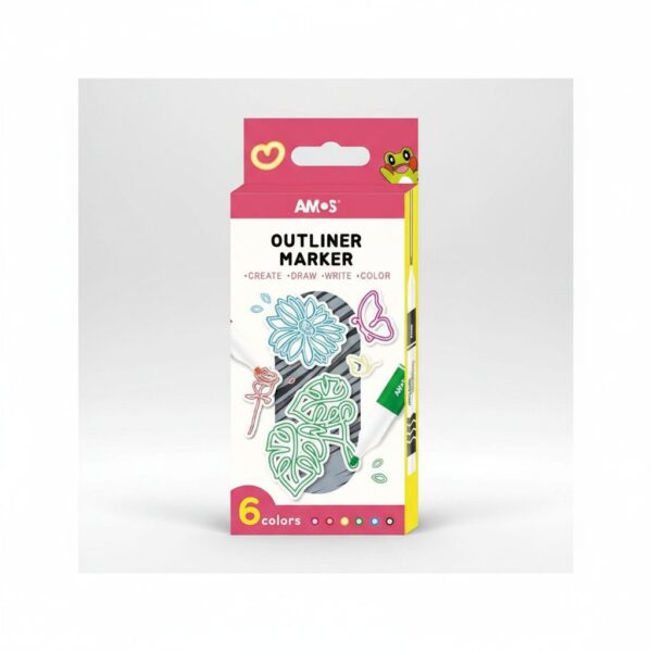 Outliner Marker 6 Colors Paper Pack #Olm6P