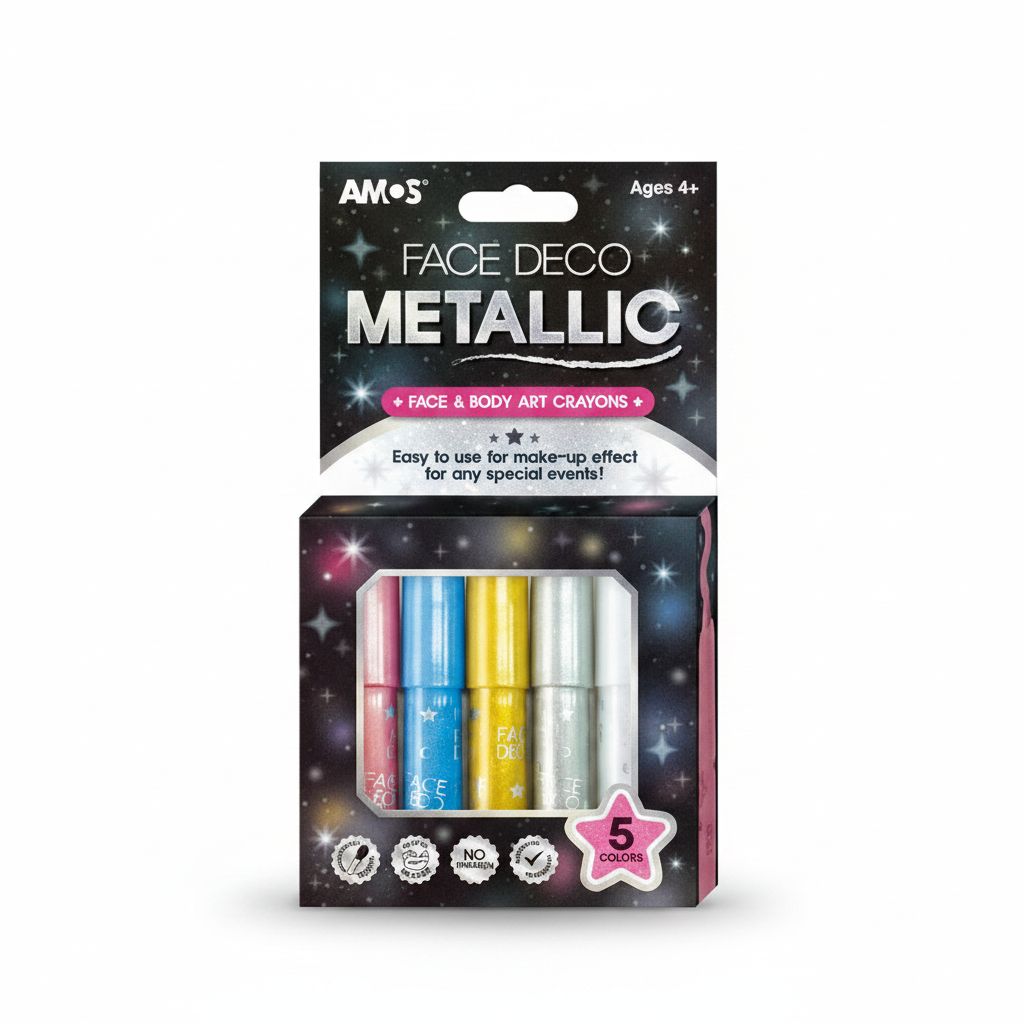8802946513727 face deco metallic 5 colors#AMOS-3727