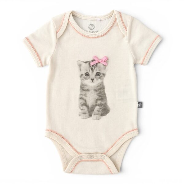 Kitty Bow Baby Bodysuit