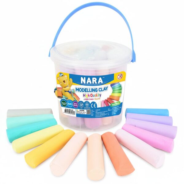 13 Pastel Colors 13 Round Stick Of Clay 200G +4 Cutters + 1 Roller Pin #Na-Bk-200-5P+4Sm/Rp