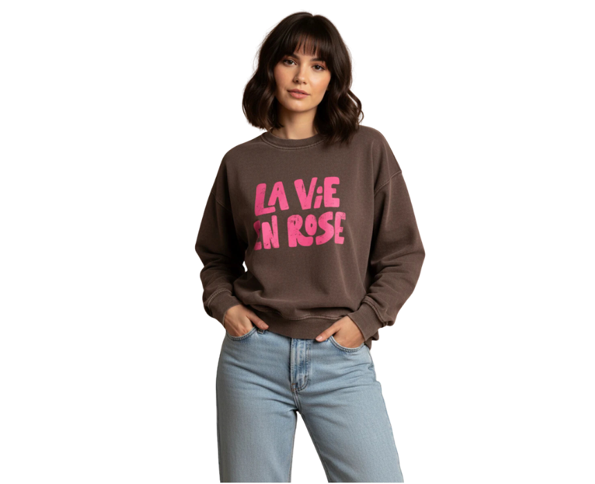 9 Womens Graphic Rose Sweatshirt - Image 1