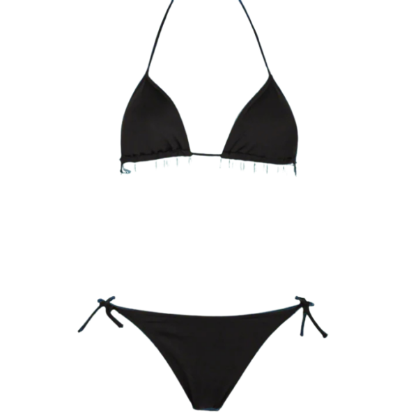 Savane Girls Black Triangle Bikini Set