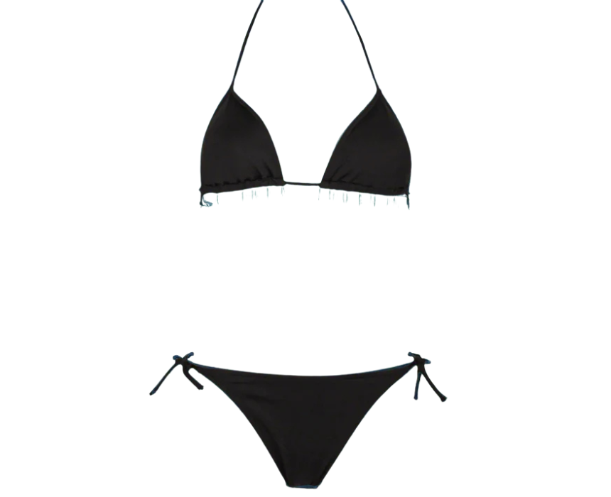 9 Savane Girls Black Triangle Bikini Set - Image 1