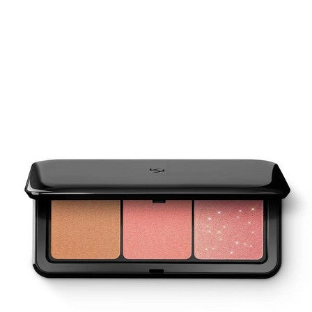 KIKO MILANO MULTI FINISH TRIO BLUSH & BRONZER FACE PALETTE (01)