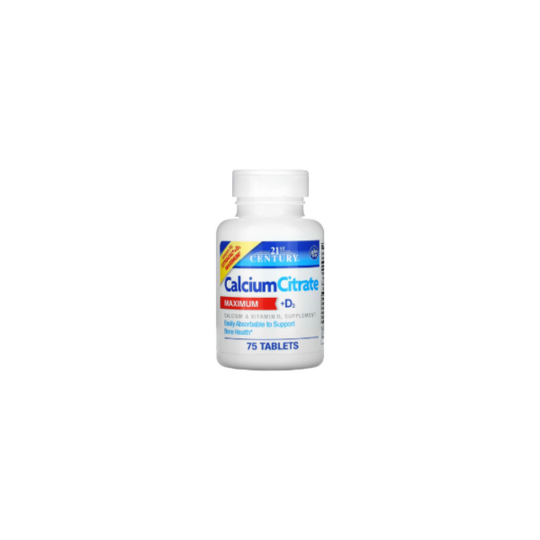 Calcium Citrate Maximum D3 Bone Health Support 75 Tablets