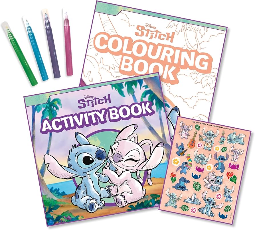 9781836503866 Disney 2 in 1 coloring activity pack disney stitch
