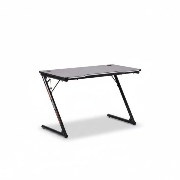 Gaming Table with RGB LED Light with Gaming Mousepad - Black #PDX544