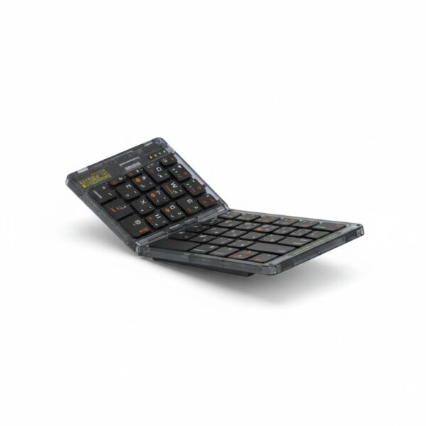 Transparent Bluetooth Folding Keyboard - Black | Gaming Keyboard#PDETK03BK