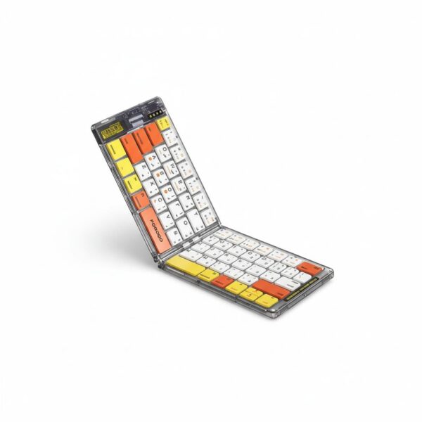 Transparent Bluetooth Folding Keyboard - White | Gaming Keyboard#PDETK03WH