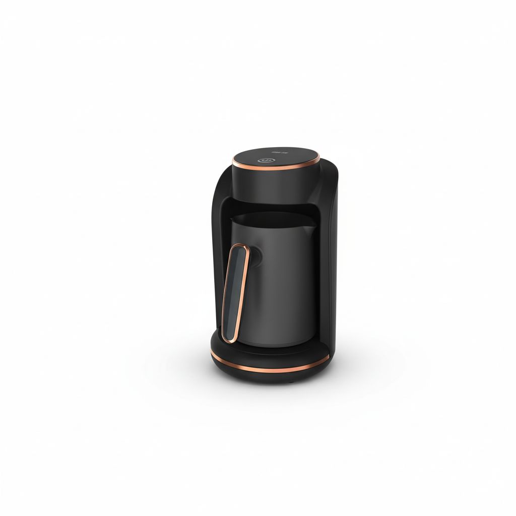 9904907077664-1 Mazaj Turkish Coffee Maker 250ml - Black | Coffee Machine#GNMZTUCOFFBK