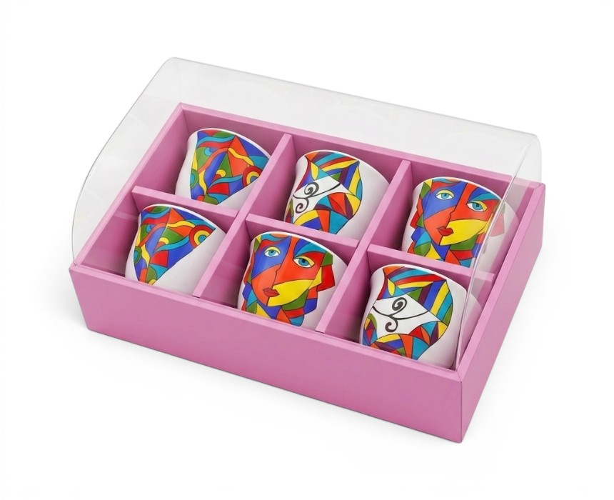 AMIR15-1-1.jpg Handpainted Abstract Art Coffee Cup Set - Image 1