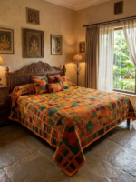 Patchwork Super King-Sized Bed Cover - Image 