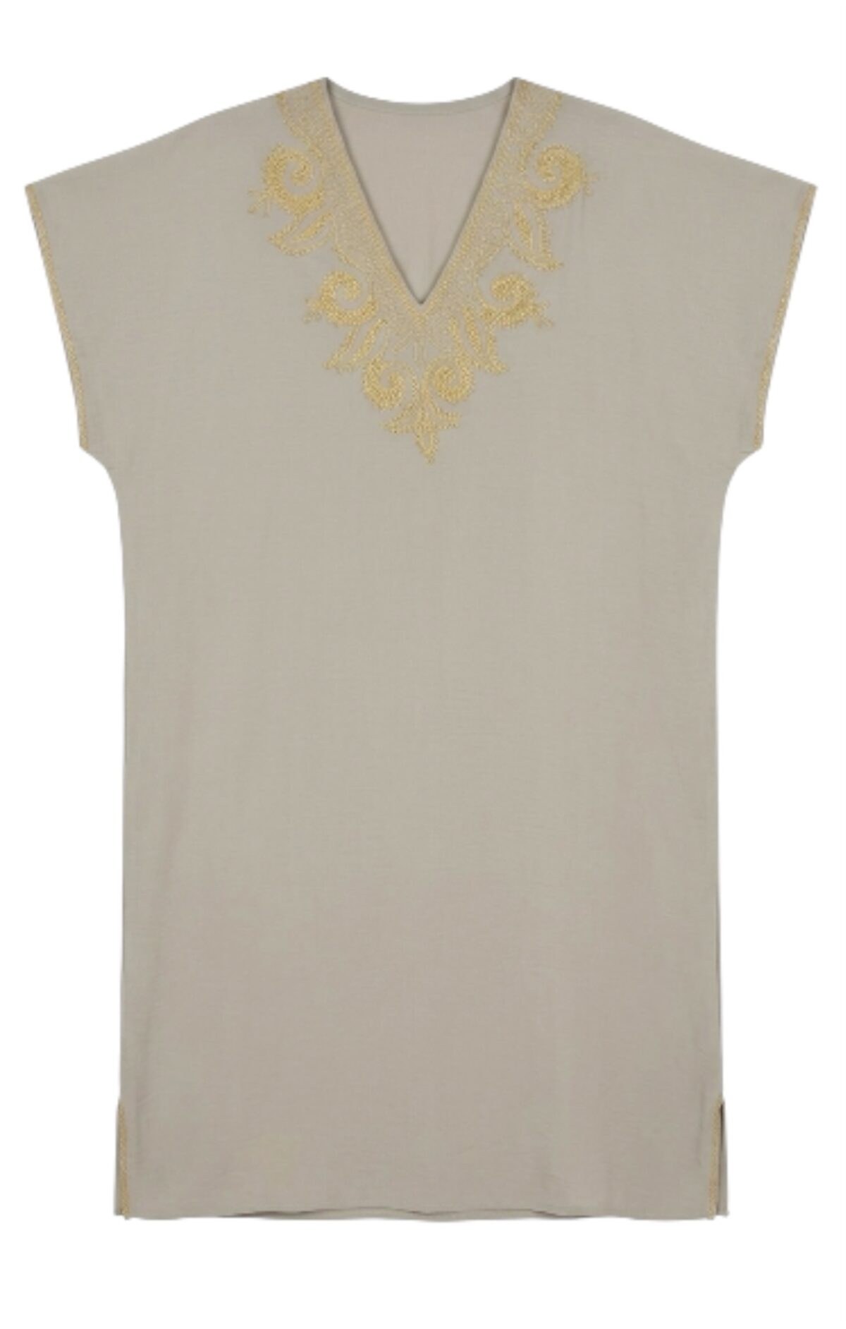 Short Embroidered Summer Abaya - Image 