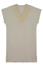 Short Embroidered Summer Abaya - Image 