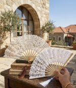Intricate Lace Folding Hand Fan - Image 