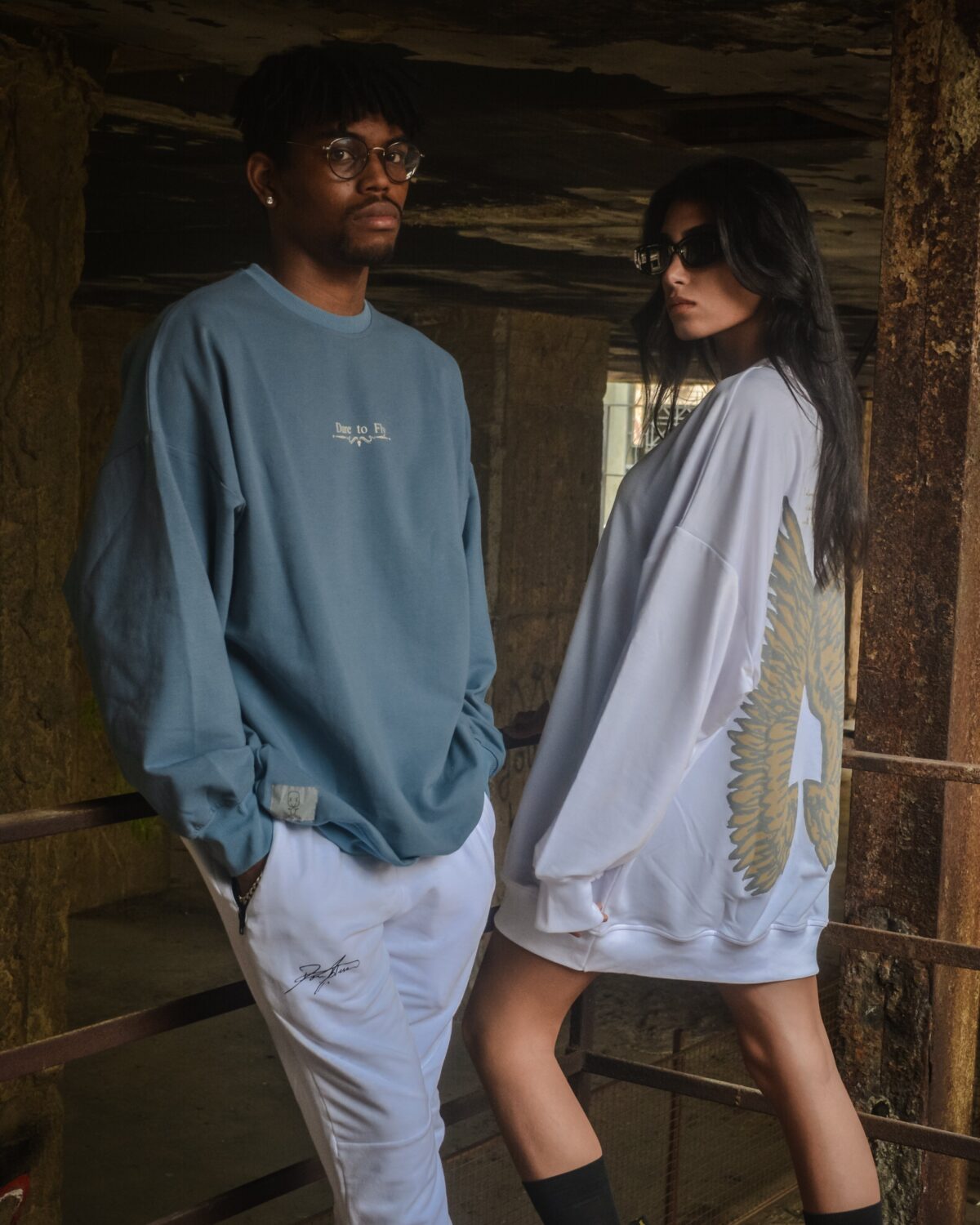 Fallen Angel Sweatshirt - Ocean Blue