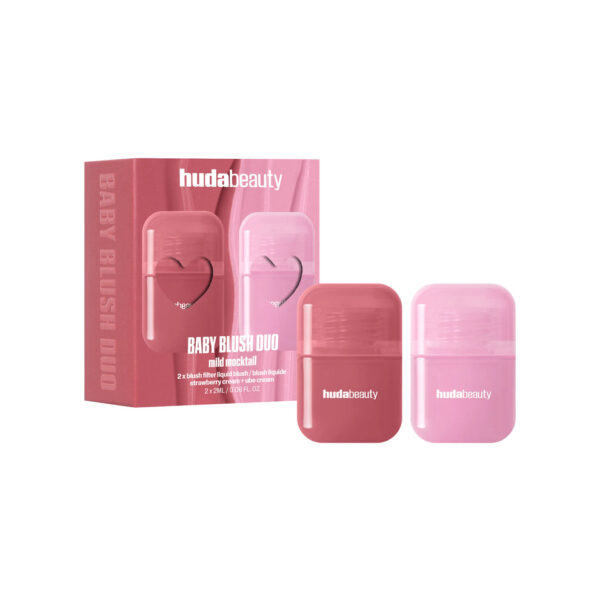 HUDA BEAUTY BABY BLUSH INTENSE MOCKTAIL DUO KIT (STRAWBERRY CREAM-UBE CREAM)