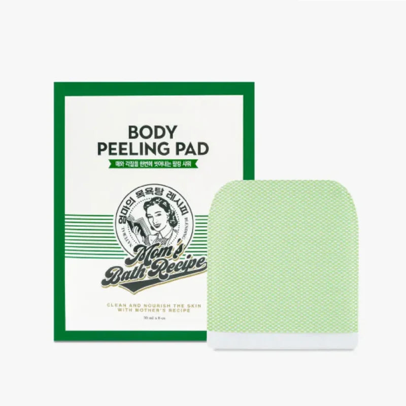 BODY_PEELING_PAD_GREEN_CARESS_4 MOM'S BATH RECIPE BODY PEELING - BODY PEELING PAD GREEN(8 PIECES)