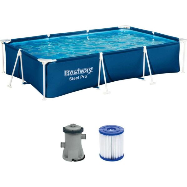 Steel Pro™ Frame Poolset met Filterpomp 300 x 201 x 66 cm