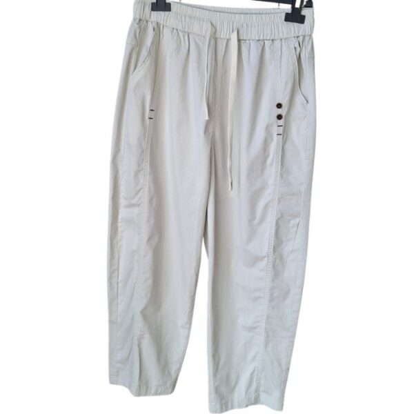 Beige Lightweight Ankle Pants